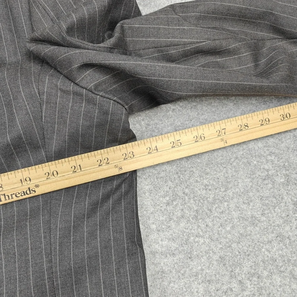 Brooks‎ Brothers Blazer Mens 44L Gray Wool Pinstripe Stretch Sport Coat Jacket